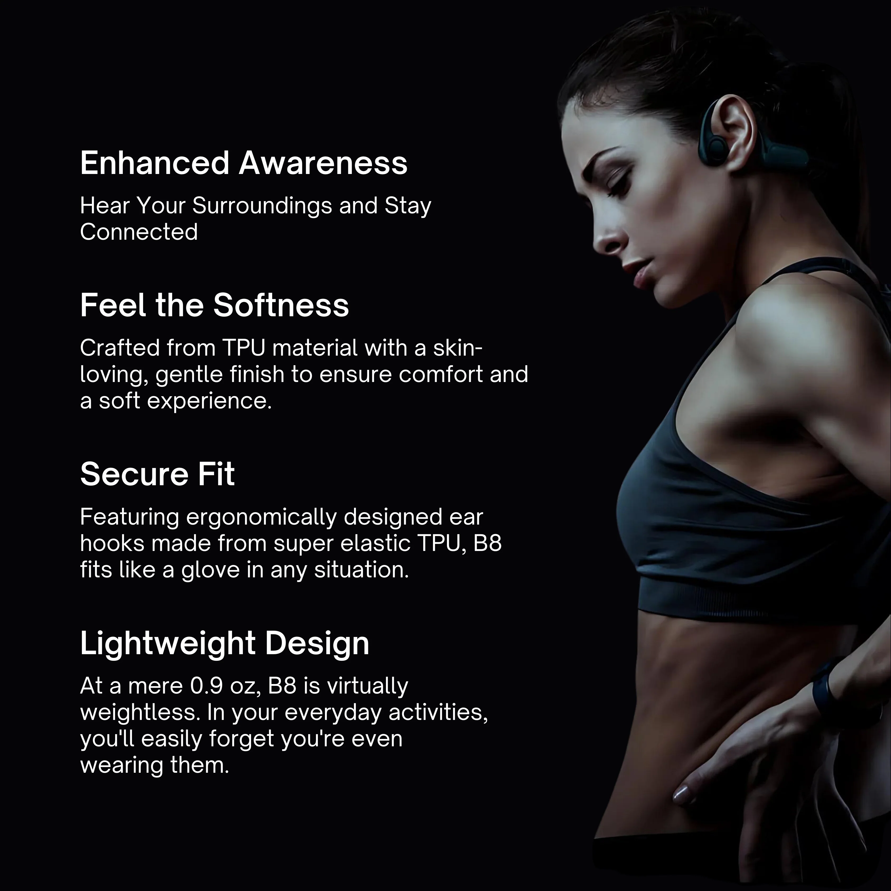 B8 Bone Conduction Headphones - Image 11