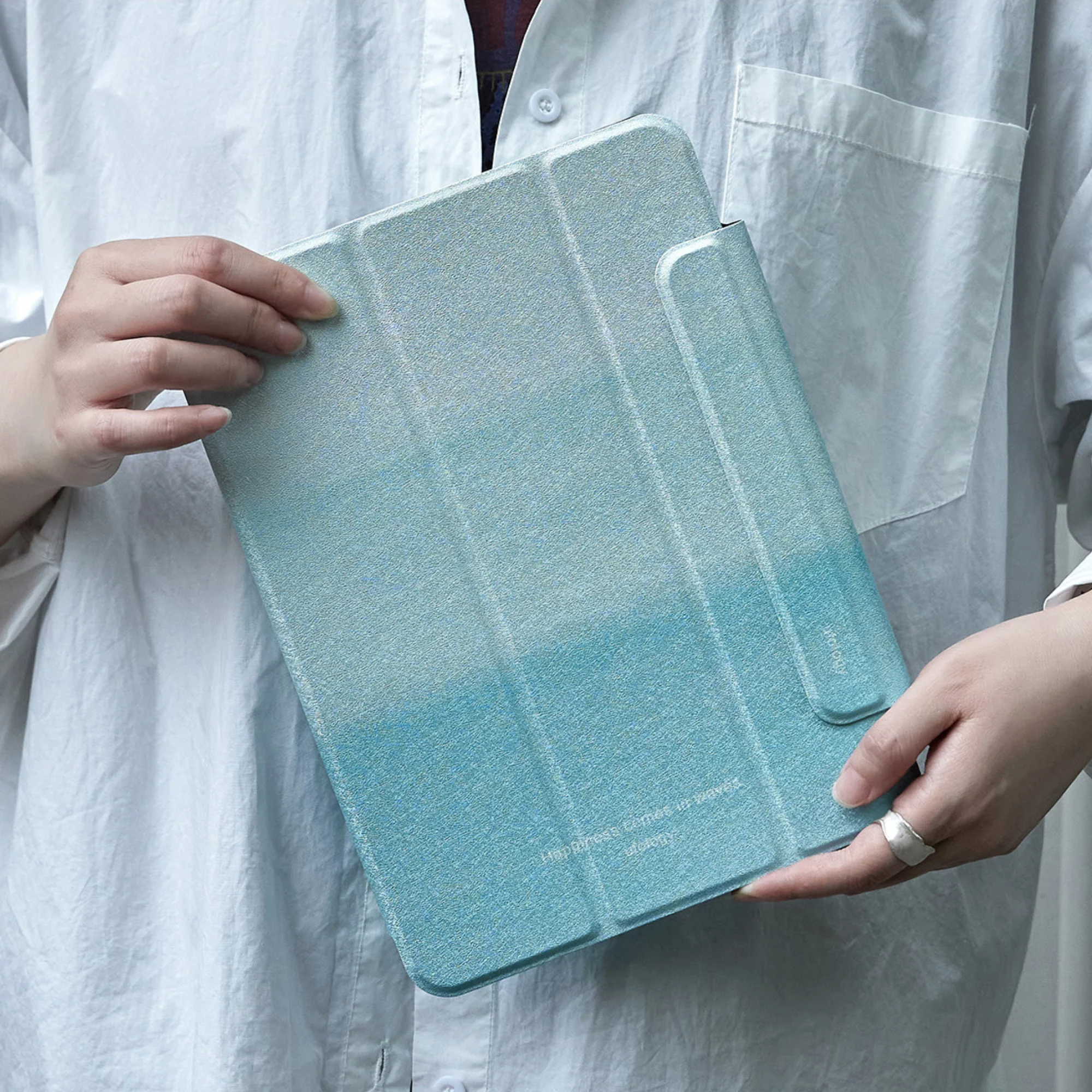 Sea Blue iPad Case - Image 5