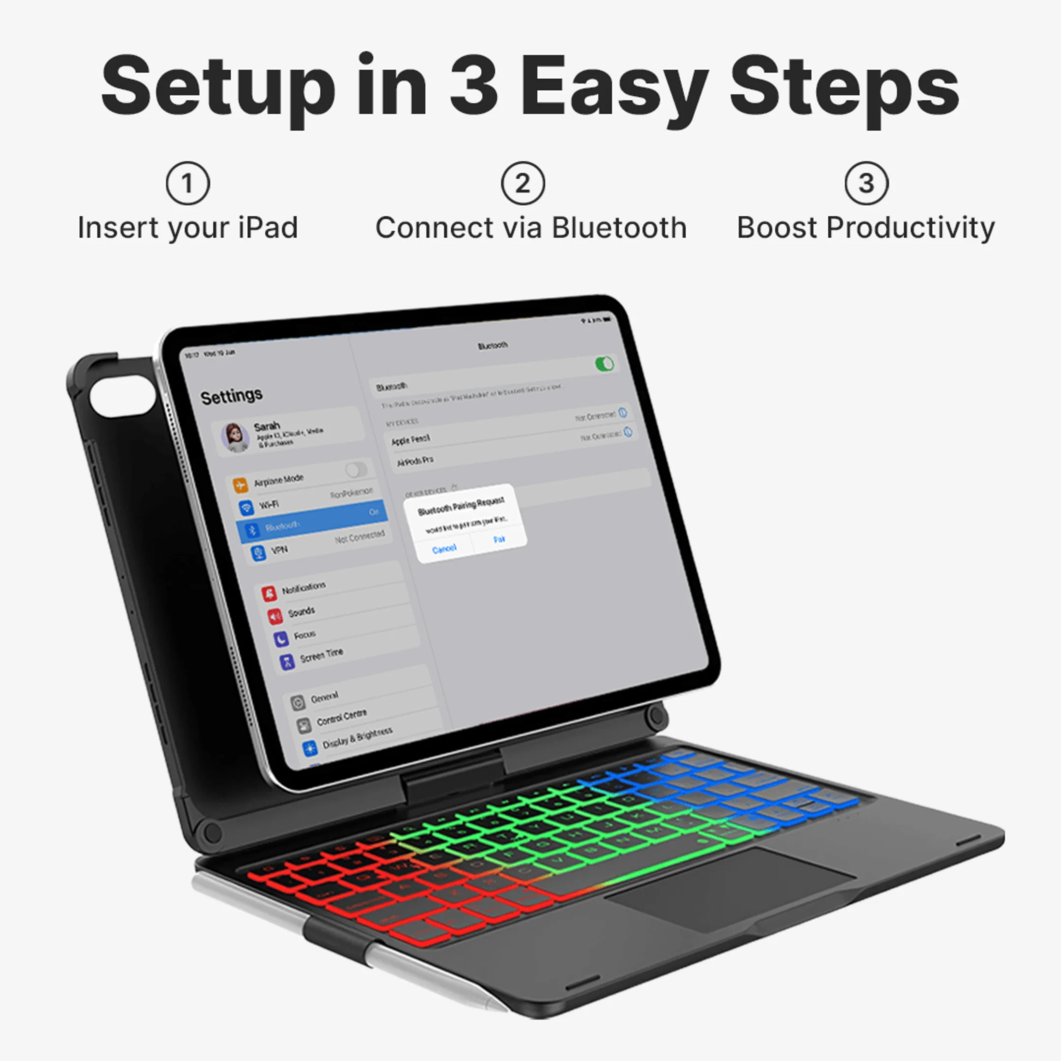 TypePro Wireless Keyboard Case for iPad - Image 10